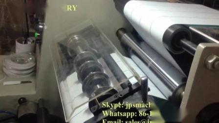 Jps-320fq-Tr cortadora rebobinadora automática de torreta/máquina rebobinadora de corte longitudinal para papel térmico autoadhesivo etiqueta rollo de película adhesiva